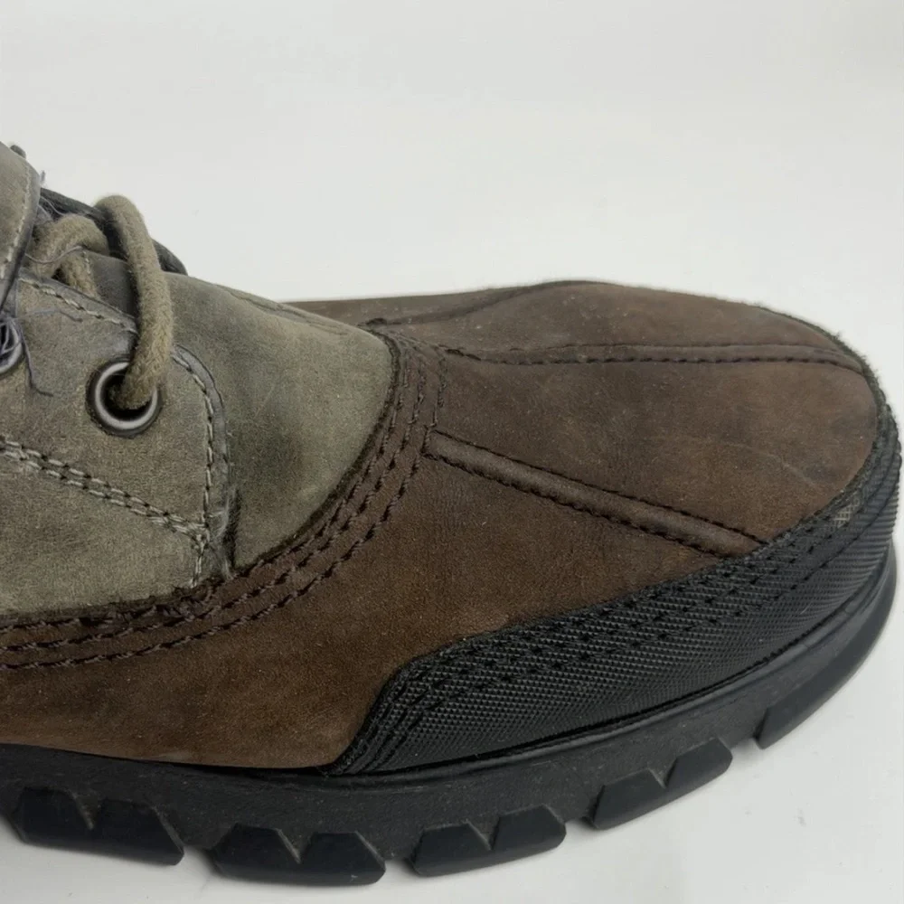 Polo by Ralph Lauren Brown and Olive Leather Men's Lace-Up Boot